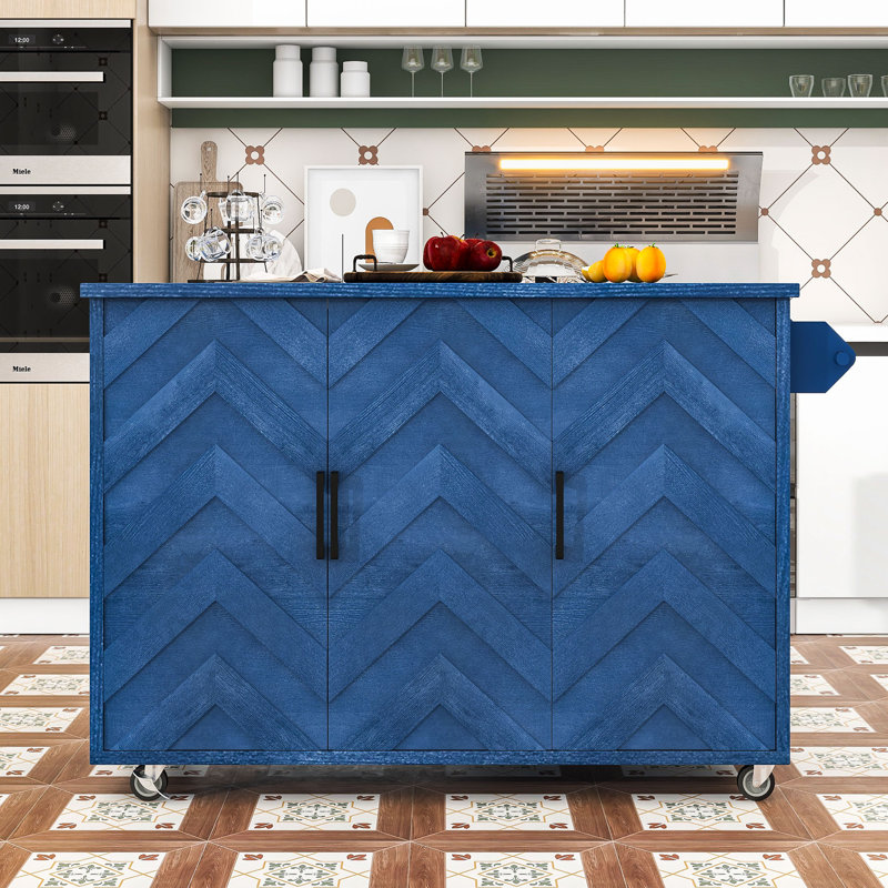 Latitude Run® Sarris Wood Kitchen Island with Drop Leaf, Accent